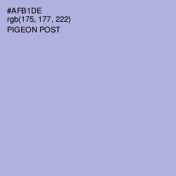#AFB1DE - Pigeon Post Color Image
